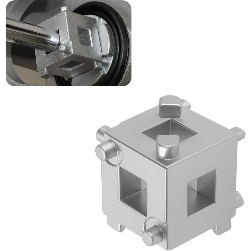 Cube Brake Caliper Compression Tool – 3/8" Square Drive, 5‑Side Disc Brake Piston Adjuster for Rear Brakes, Car Accessories,father'sdaygifts