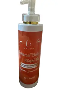 Caramel Body wash gel with Cocoa oil, Licorice, and Vitamin E