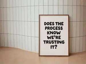 Does the process know we're trusting it  Art Print  Funny Neutral Desk Decor, office decor, home office