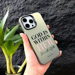 Bible God Jesus Christ Slogan Printed Pattern Phone Case Compatible with iPhone17 16 15 14 13 ProMax Pro Plus Air Perfect for Halloween Christmas New Year's Christmas Eve Holiday Gifts for Family Girlfriends and Loved Ones Anniversary Gifts