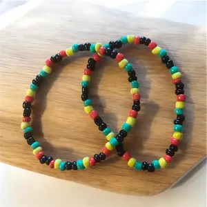 Juneteenth Inspired Bracelet 2PC Colorful Bead Design Unique Accessory Set