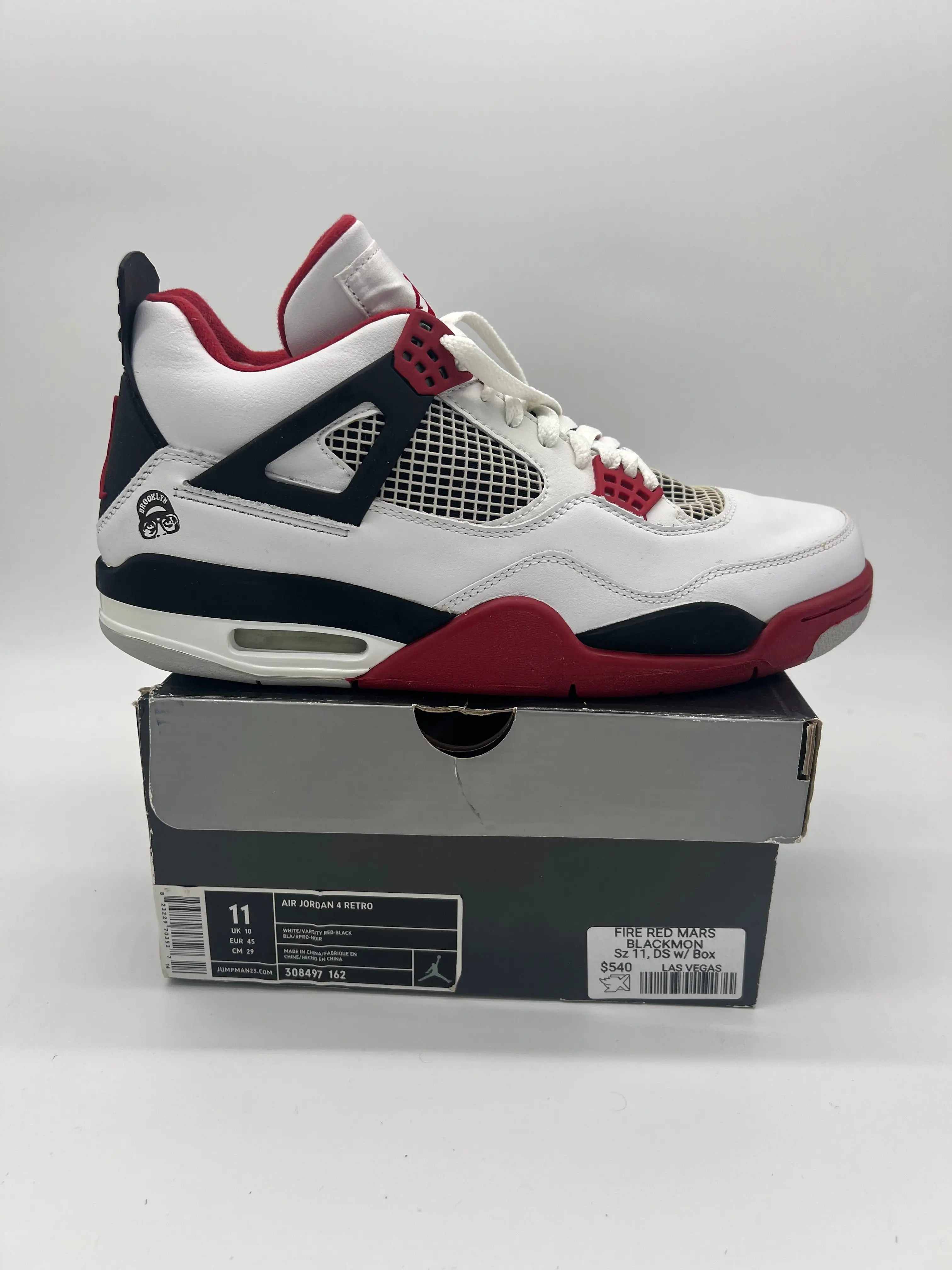 Jordan 4 Retro Fire Red Mars Blackmon