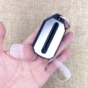 New unisex keychain reading glasses, nose clip style without temples, easy to store,