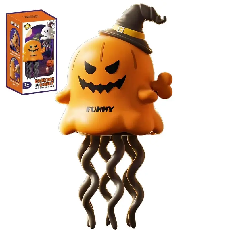 Perfect Holiday Gift, Mini Yellow Ghost Toy with Flashing LED Lights, Portable Cute Ornament to Create Warm Atmosphere for Parent-Child Interactive Play ，Amazing Vibe Booster for All Festivals
