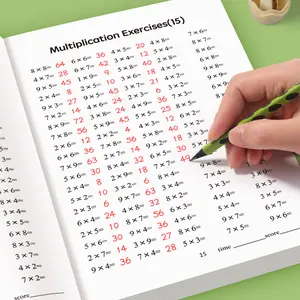 1 set, multiplication and division practice workbook, math training for preschool to elementary transition, multiplication table calculation book, develops children's arithmetic skills, math course for kindergarten and elementary school