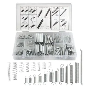 XINGYHENG 200Pcs 20 Kinds Zinc Plated Steel Coil Spring Wire Metal Extension and Compression Spring Repair Tool Assortment Kit