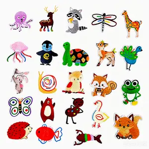 23-Piece Cute Animal Iron-On Patches for DIY Sewing & DIY Crafts, Ideal for Repairing or Decorating Backpacks, Jeans