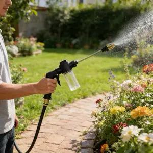 High-Pressure Water Gun Cleaner Garden Hose Nozzle Sprayer Car Wash Tool Kit, Plastic Material, Ca Prop 65 Compliant