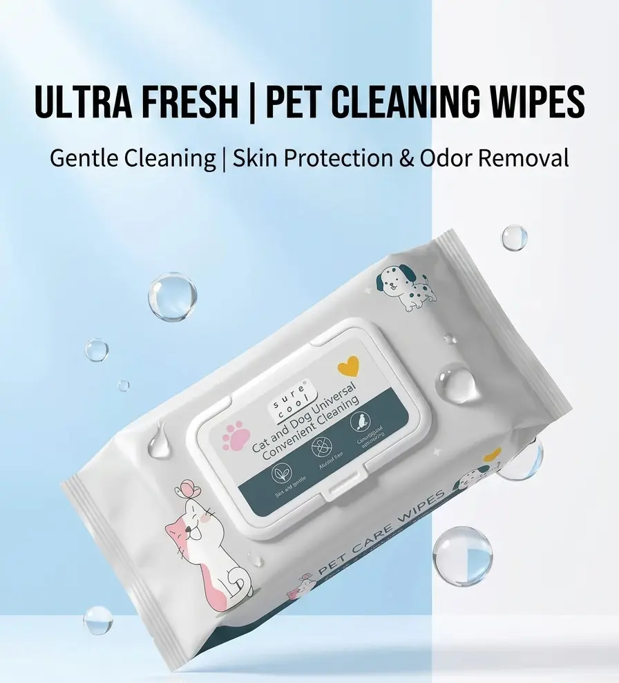 Universal Pet Wipes (80ct) – Gentle Grooming for Cats & Dogs | Safe for Ears, Nose, Paws & Fur | Alcohol-Free