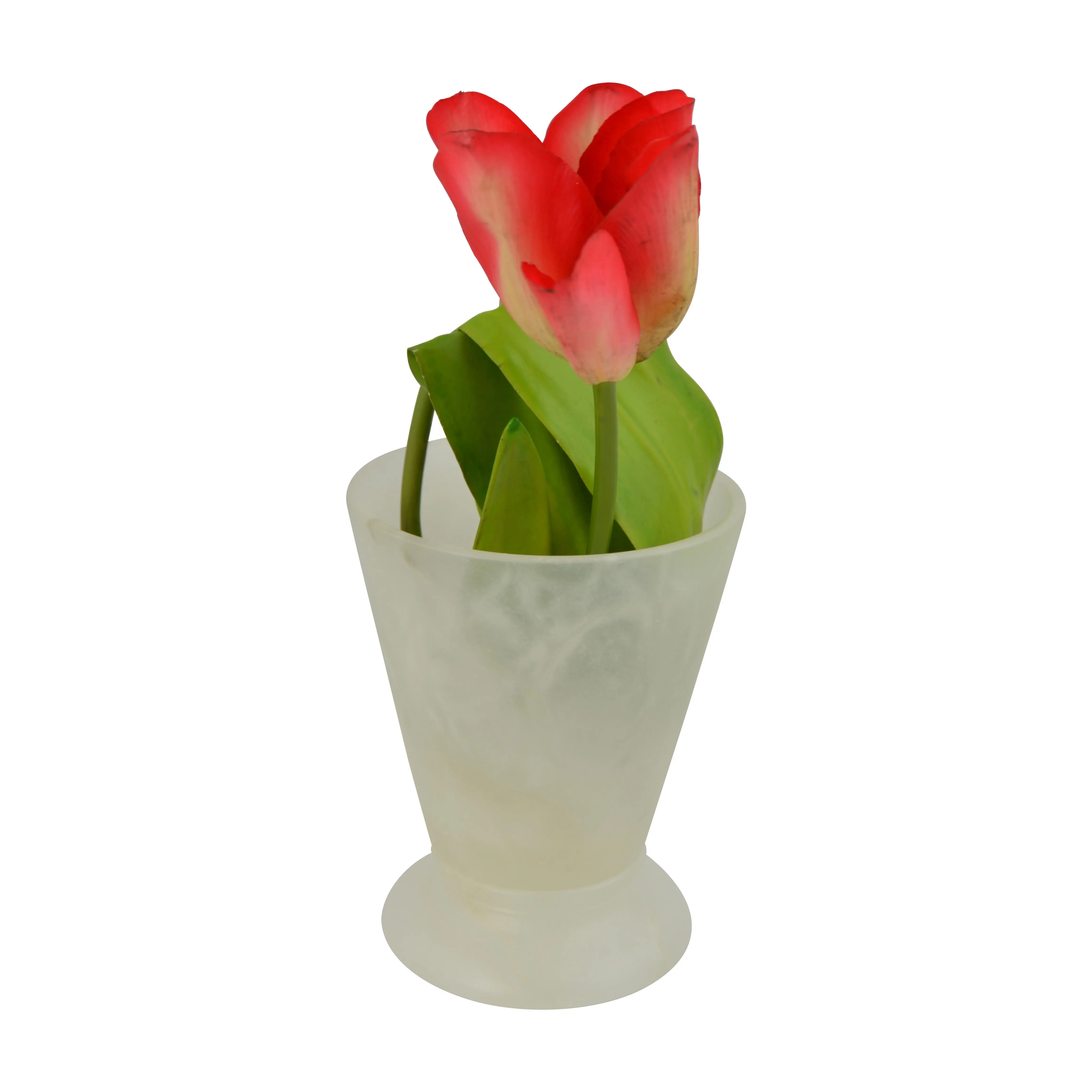 Alabaster Stone Marble Vase Hand Carved in Ivory White