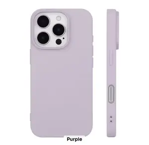 Soft Touch Silicone iPhone Case Lavender Sleek Protection Everyday Style for iPhone 16 15 14 Series Slim Form Fitting Design