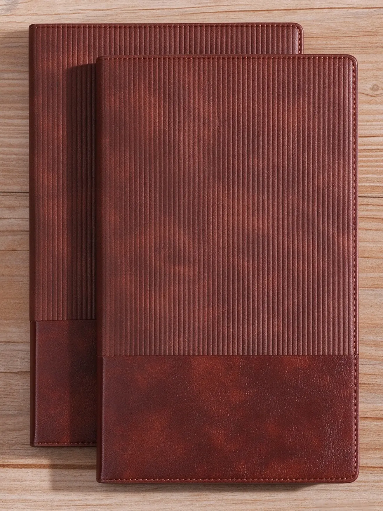Soft Spliced Leather A5 Journal Notebook 2 Pack, 8.27 × 5.71 Inch, Wax Sealed Edge & Oil Sprayed Bound, 200 Pages Thick Cream Wood-Free Paper, Ribbon Bookmark for Office & Daily Writing board