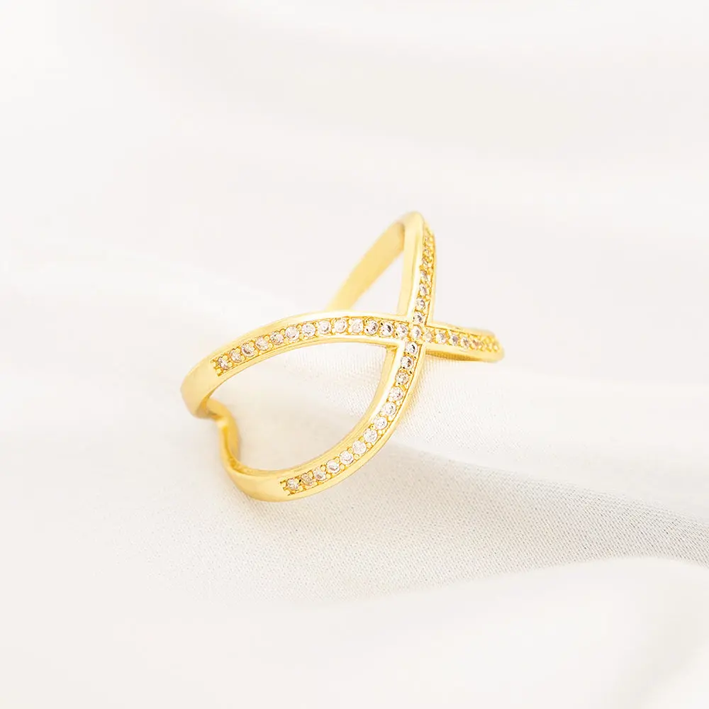 Adjustable Criss Cross Ring | Gold