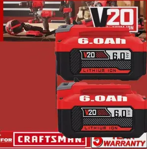 2025new 20 Volt For Craftsman V20 6.0Ah Li-ion Battery / Charger CMCB205 CMCB204 CMCB202 Portable Electrical