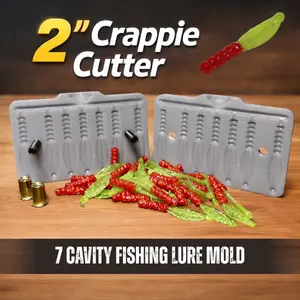 2" Crappie Cutter – 7 Cavity Soft Plastic Fishing Lure Mold