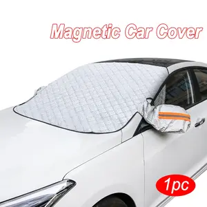 Kcimo Magnetic Car Cover, Sunshade for Front Windshield, Snowproof, UV Protection, Waterproof, Auto Glass Protector, 1 Piece