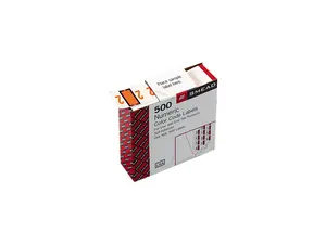 Smead 67372 Single Digit End Tab Labels, Number 2, Light Orange-on-White, 500/Roll