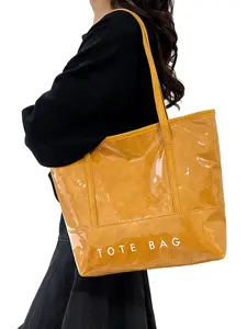 New Fashion Women's Tote Bag, Letter Decoration, Large Capacity Shoulder Bag, Casual Commuter Bag, Tote Shoulder Bags, Summer Multiple Colors Available