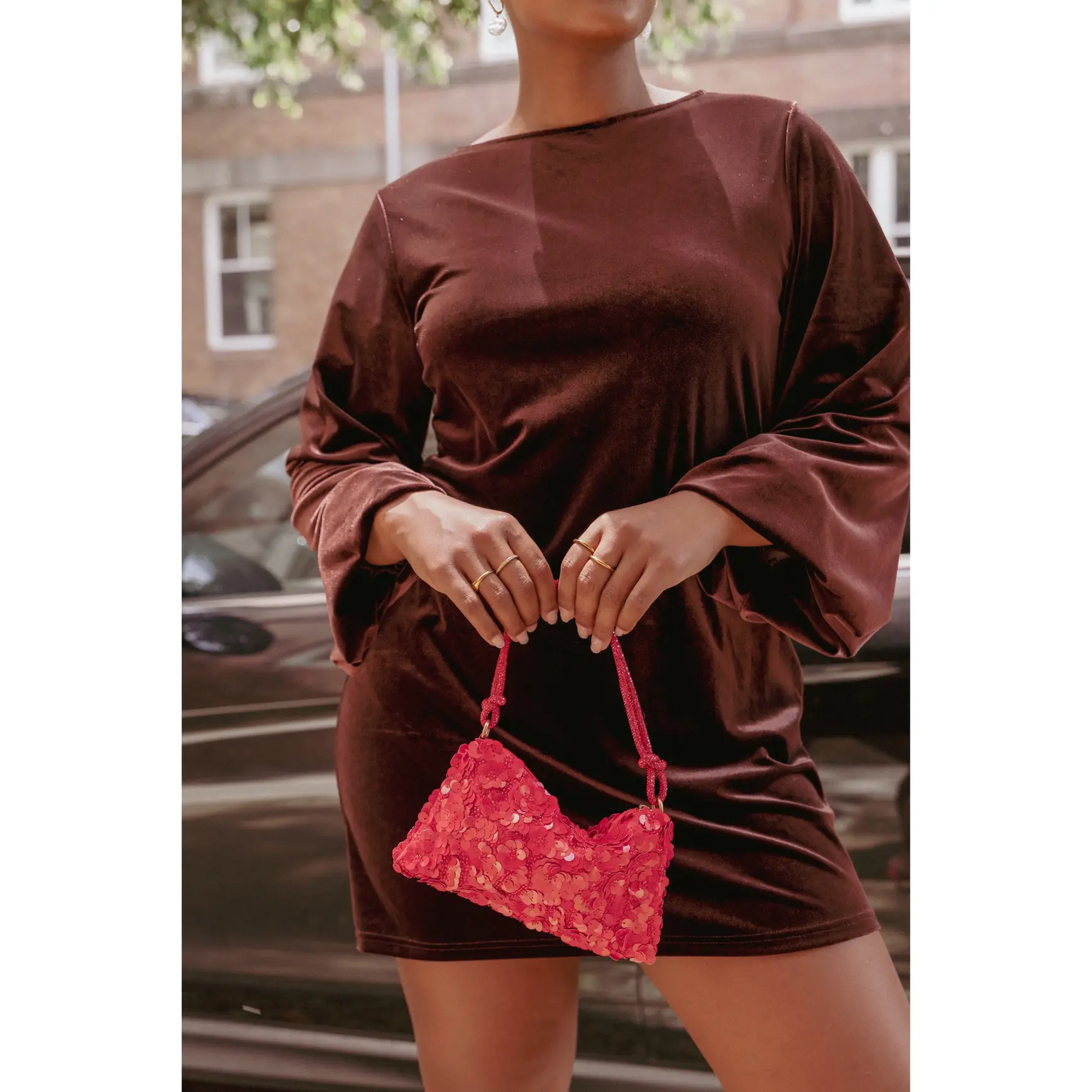 Eliza Sequin Bag - Red Eliza Sequin Bag - Red