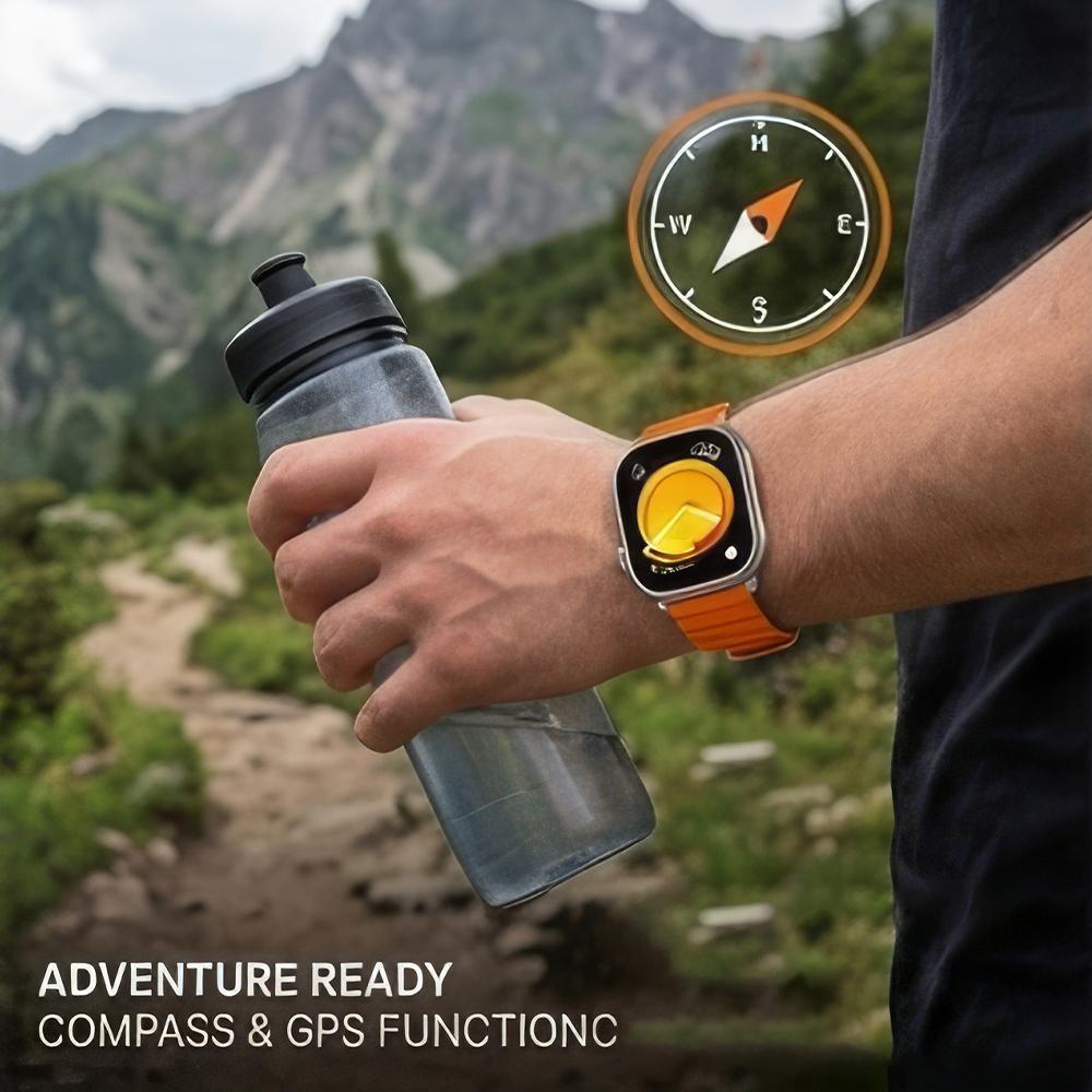 W&O Smart Watch Multiple Sport Mode, Message Reminder, Fitness Wearable, IP67 Waterproof Touch Screen Watch, Sleep Monitoring, Multifunctional Smart Watch with High Battery Life, GPS Bluetooth Call, 4 Straps,Gif