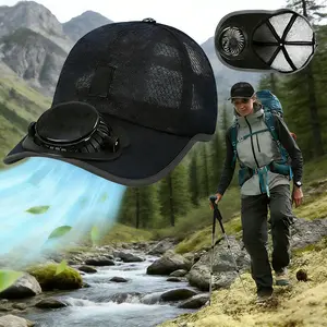 Solar &  Rechargeable Fan Hat | 2-Speed Cooling Cap | Breathable Sun Protection for Men & Women