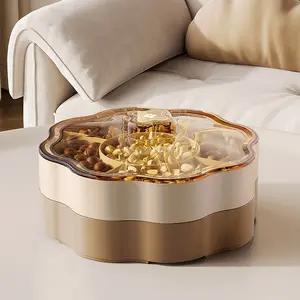 Luxury Fruit Tray with Lid, Candy Box for Home Use, Kitchen Snack Storage Dish, Dried Fruit Container, Nut Organizer, Food Storage Containers