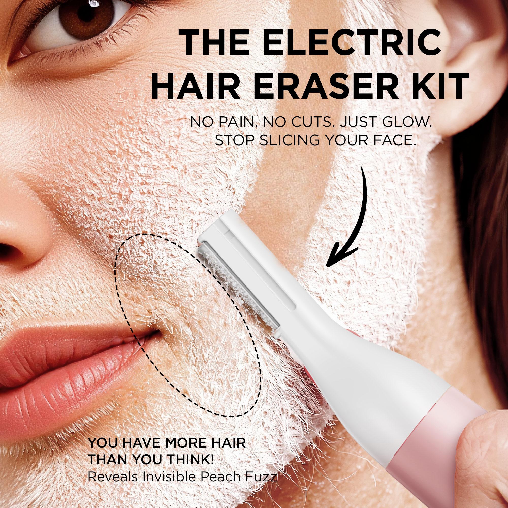 Hair Identifier Spray & Facial - Nose Hair Remover: 2 in 1 Painless Electric Shaver and Nose Trimmer - Rechargeable Hair Removal Tool Smooth Comfort