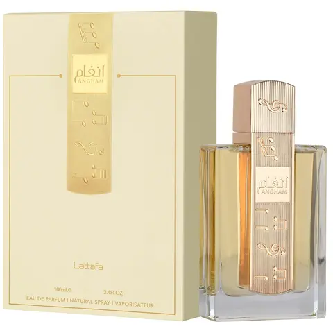 Lattafa Angham for Men and Women 3.4 Ounce (100ml) Eau De Parfum Spray Perfume Fragrance Floral Vanilla, Long Lasting Perfume, Women Perfumes