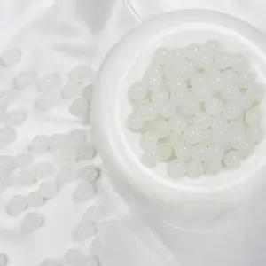 145 count Glass Beads, 8mm Glass Beads for Barcelet and  Making DIY Crafts (White)