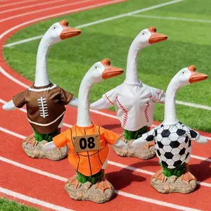 Basketball Theme for 23 Inch Porch Goose, Football Pattern Shirt, Perfect for Lawn Goose Statue, Outdoor Decor for Baseball Game Day