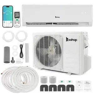 【Summervibes】ZOKOP 11500BTU Wifi Enable Split Air Conditioner And Heater, 17 Seer2 230v/1100w Dehumidification Energy Saving Energy Saving Energy Saving Wall Type Isolation Unit Split Unit White
