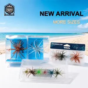 EXCROCK 2PCS/4PCS with box Sea Urchin Soft Bait for Bass Trout Fishing, Floating Biomimetic Soft Lure, TPE Artificial Fish Attractant, Fishing Lures, Floating Swimming Lures