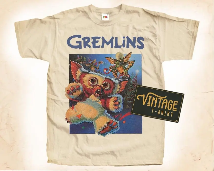 Gremlins V3 T Shirt Tee Natural Vintage Cotton Movie Poster All Sizes S M L Xl 2x 3x 4x 5x Shirt, T-shirt, Sweatshirt, Hoodie, Free Shipping