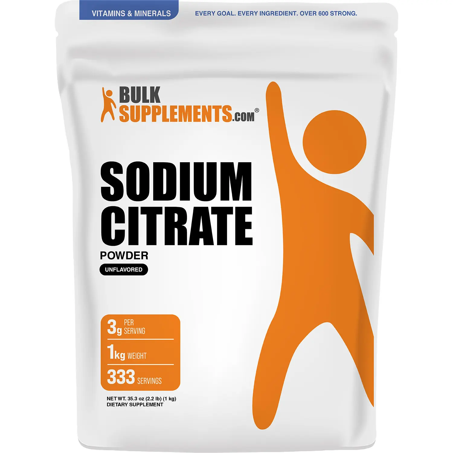 BulkSupplements - Sodium Citrate Powder - Antioxidant - 1kg - 3g per Serving