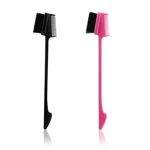【Not For Sale】1pc of hair care comb double-sided edge control brush suitable for hair care comb tools Special for real hair wigs（Random colour delivery）