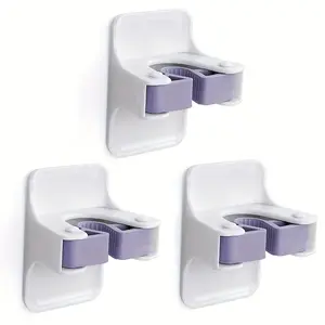 Broom Holder, Sturdy Broom Holder Wall Mount, Broom Gripper Holds Self Adhesive No Drilling Super Anti-Slip, Broom And Dustpan Hanger, Broom Mop Holder