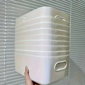 5PCS Stackable Storage Box Set – Durable Rectangular Plastic Organizer Containers for Kitchen, Bathroom & Dorm