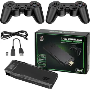 M8 game console wireless doubles joystick controller retro nostalgic Y3lite high-definition home TV game console -64G Black