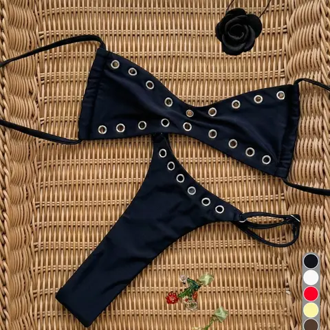 2026 New Spring/Summer Bikini Two-Piece Swimsuit for Women, Sexy Backless Triangle Tight-Fit Swimwear Set, Chic Swimsuit Set, Bikinis Set, Bikini Sets