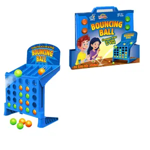 New Children's Fun Four-in-a-Row 3D Tic-Tac-Toe, Parent-Child Interactive Competitive Throwing and Jumping Ball Desktop Game, Children's Educational Toy, Holiday Gift, Children's Gift, Board Family Games, Kid Board Games, Tabletop Games