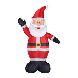 Fraser Hill Farm 12-Ft. Tall Traditional Santa, Outdoor Blow-U