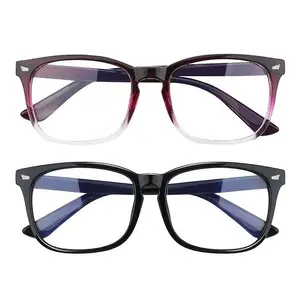 Blue Light Eyeglasses for Men Women Blue Light Lens Blue Light Glasses Men Bluelight Glasses Women Computer Gaming Glasses Fashion Large Size Square Frame Eyeglasses for Everyday Use
