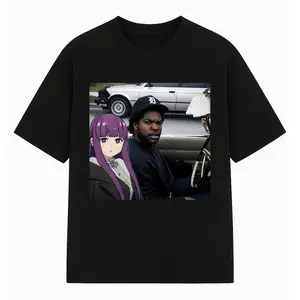 Frieren BJE Anime T-shirt & Sweatshirt, Fern And Cube Y2K Meme Graphic Tee, Vintage Oversized Unisex Streetwear, Manga Gifts for Him Her