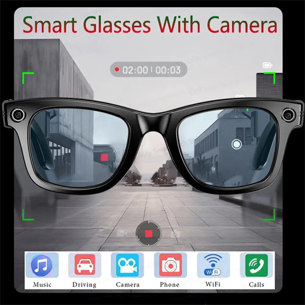 4K HD Smart Glasses with AI Camera & Voice Assistant - TikTok Shop