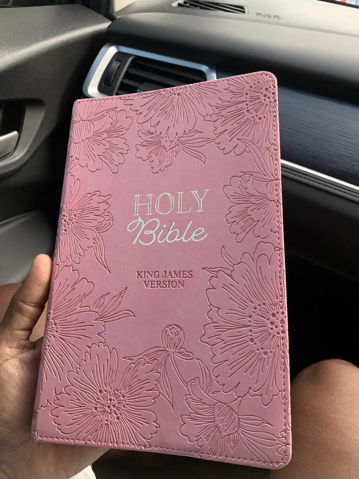 Holy Bible, Gift Edition King James Version, Faux Leather Flexible Cover, Blossom Pink Floral (KJV Gift Editions) Imitation Leather