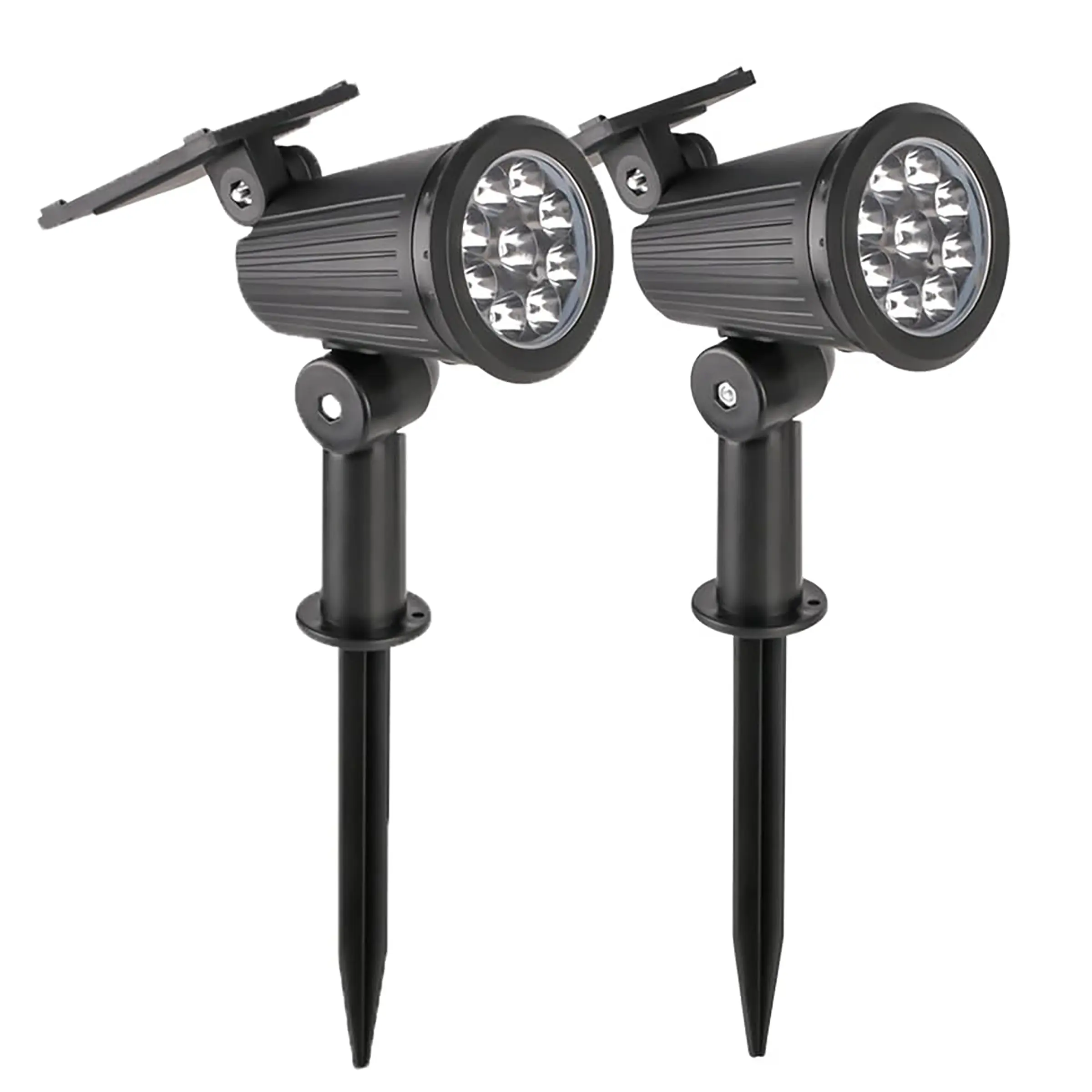 Outdoor Solar Spotlight, Bright LED Landscape Light, Waterproof Solar Flagpole Lamp, Adjustable 2-In-1 Ground/wall Mount, Garden Tree Festival Lights
