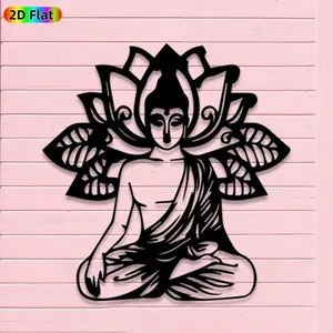 1pc Avant-Garde Buddha Metal Wall Art, Avant-Garde Buddha Statue Mural, Iron Craft, Perfect for Living Room, Lounge, Indoor/Outdoor Decor, Intricate Craftsmanship, Artistic Metalwork, New Year Decor, Ideal Gift for Spiritual Seekers