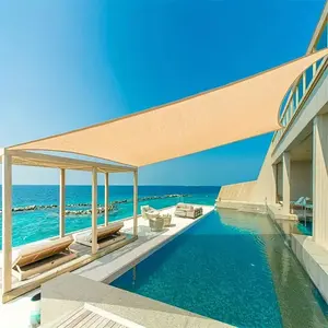 Durable Sunshade 157x118 Feet Large Outdoor Sunshade Sail, UV Protection Polyester Fabric, 71% Shading Rate, Ideal for Beach Poolside Garden, Beach Shade Canopy