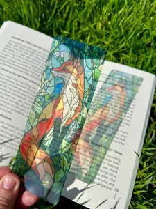 Stained Glass Fox Bookmark Handcrafted Fox Design Colorful Nature-Inspired Bookmark Unique Gift for Animal Lovers Fox Lover Vintage reading accessory