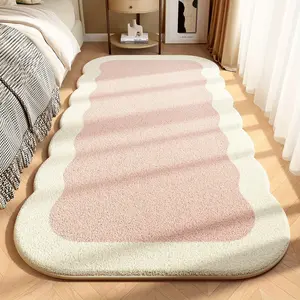 Irregular Wave Shaped Floor Mat, 1 Count Non-slip Soft Floor Carpet, Decorative Area Rug, for Home Living Room Bedroom, Home Decor, Fluffy Modern Rug